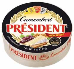 00 cs President Spreadable Pub Cheese Cheddar Jalapeno 12/8 oz 07015329047 24684 12.00 cs President Brie Foil Wrap 6/7 oz 07790100304 45784 4.