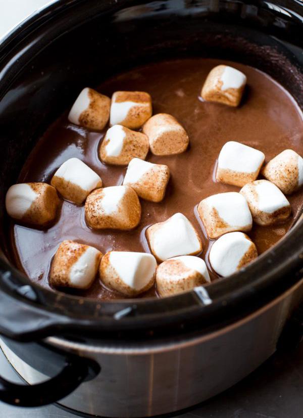 A cold December day is the perfect time to make yourself a cup of hot cocoa w/ #milk &  December 13 Decadent slow cooker