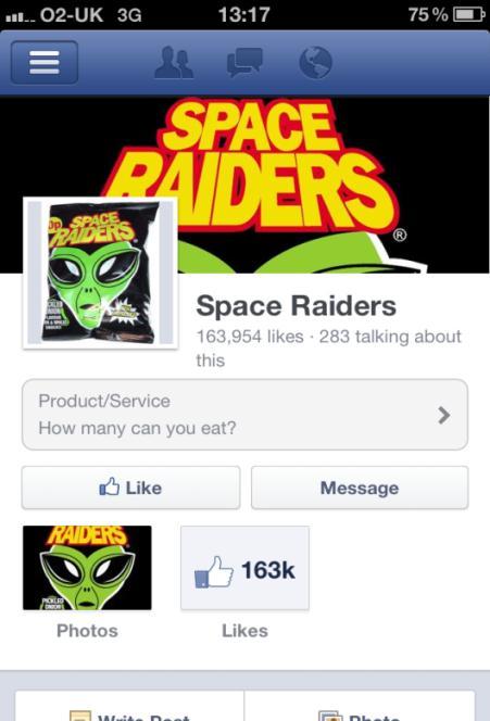 Me and Charlotte have both liked this page to get involved with what people think about Space Raiders.
