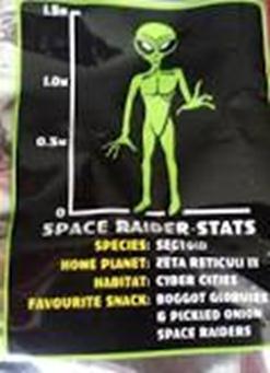 Background research continued Space raiders have always been aimed at the children's market, this has been done by mini comic stories that are printed on the back of the packets, over the years these