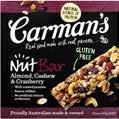 per 00g Carman s Nut or Muesli Bars 75/70g Nestle Kit
