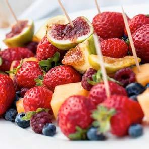 loaf (gf) Blueberry or raspberry friands (gf) Seasonal sliced fruit platter (gf,df)