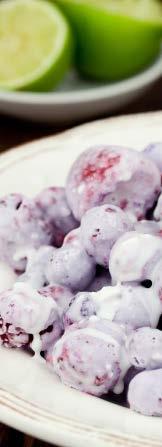 Berries with Coconut and Lime (Serves 2) 1 cup berries (your choice) 1 4 cup coconut milk 3 T fresh