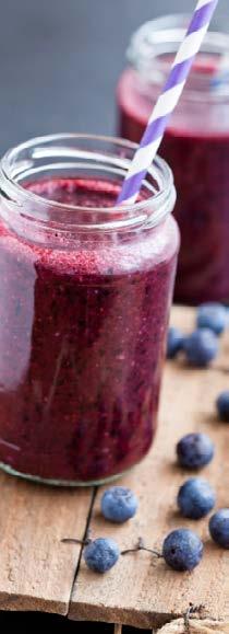 Axe Superfood Smoothie (Serves 1) 1 2 cup water 1 4 cup coconut milk 1 2 cup blueberries 1 scoop protein