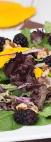 Mango Walnut Spinach Salad (Serves 4-6) 1 2 pound baby spinach 2 cups baby kale, optional 1 lb.