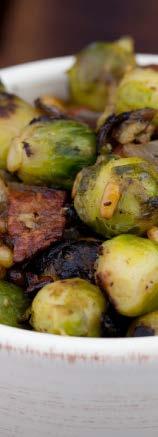 Brussels Sprouts (Serves 4) 1 2 lb. sliced turkey bacon 1 4 cup coconut oil 2 3 cup pine nuts 2 lb.