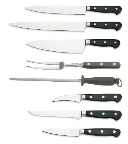 KNI0165 Knife Carving 250mm 3. KNI0137 Cooks Knife 200mm 4. FOR0034 Carvery Fork 200mm 5.