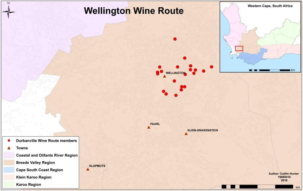 127 40% are company owned. The Wellington Wine Route farms are open to the public and some operate by appointment only (24%). Figure 4.