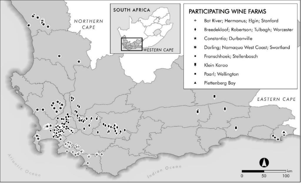 67 4 CHAPTER 4 THE GEOGRAPHY OF WINE TOURISM IN SOUTH AFRICA 4.1 INTRODUCTION This chapter begins by reporting on the application of the assessment framework at nodal (wine farm) level.