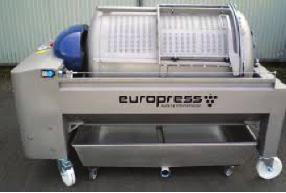 Cellar: EUROMACHINE Presses Europress 6-100hL grape presses are available with three different press systems (P - Open, T Closed and in some cases a Dual System), enabling our customers to select the