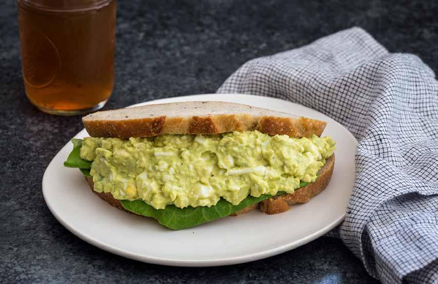 SIDES AND SALADS Avocado Egg Salad SERVES 4 Place the eggs in the egg cooker and cook to hard boil according to the directions. Once finished place in a bowl of ice water to cool down.