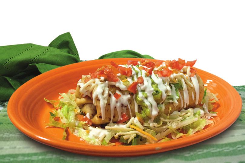 Flour tortilla filled with shredded chicken, beans, rice and Grilled Burrito Flour tortilla filled with boiled beans, rice, pico de gallo, tomatillo salsa and your choice of carne asada, carnitas,