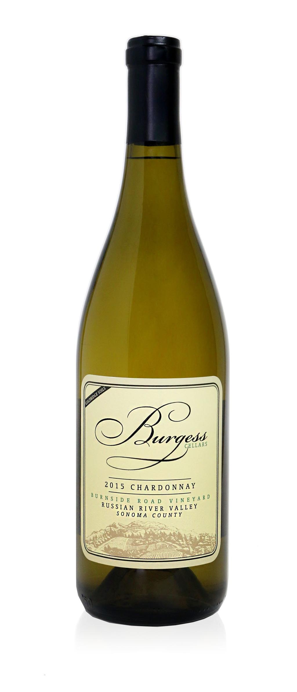 2015 CHARDONNAY RUSSIAN RIVER VALLEY, SONOMA COUNTY 100% Chardonnay ph 3.36 TA 6.6 g/l Alc 14.1% The 2015 growing season was early, even, and excellent!
