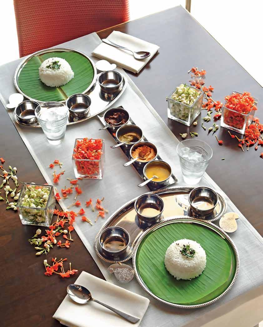 decor leisure Feast Away Eat to your heart s content on this traditional tablescape with natural elements photography by tanuj AHUJA StyLINg by sonia dutt Make every meal a godly affair.