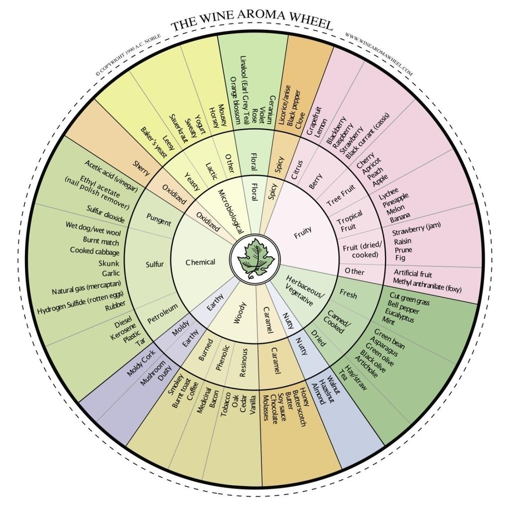Historic Alcoholic Beverage Master Lexicons: The Wine Aroma Wheel Kindly provided by Dr. Ann Noble Copyright 1990, 2002 A C Noble www.winearomawheel.com Developed by Dr.