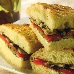 RECIPES Grilled Mediterranean Vegetable Sandwich Submitted by: Chris M Roasted vegetables taste delicious in this sandwich. It is great to take along on a picnic!