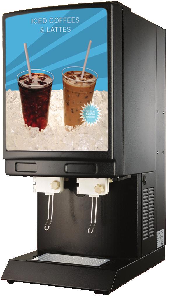 FOCUS TM MILK & COLD COFFEE DISPENSER FEATURES Design - Superior aesthetics and illuminated merchandiser to drive beverage sales Easy to install - Plug and play installation for ready-to-drink