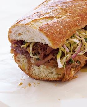 cook once, eat twice Roast Pork Replay PULLED-PORK SANDWICHES Eat delicious slow-roasted pork on Sunday and then turn it into inspired dinners during the week.