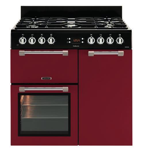 90cm 90cm COOKMASTER COOKMASTER Dual Fuel CK90F232 Cookmaster 90cm Dual Fuel CK90C230 Cookmaster 90cm Electric With a 5 burner gas hob, a tall and main fan oven plus separate grill