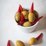 9KG PLASTIC JAR Garlic Stuffed Olives Succulent green olives stuffed with