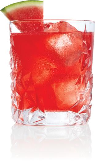43 RIND STONE COWBOY 1½ parts Three Olives Fresh Watermelon Vodka ¾ parts lime juice ¾ parts simple syrup