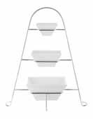 3 TIER ROUND BOWL STAND - BENT PS-F001B 140 x