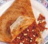 Paper Dosa Thin lengthy rice & lentil crepe Paper Masala Dosa Thin lengthy rice & lentil crepe filled with mildly spiced mashed potatoes and onions Rava Dosa Thin crispy wheat & rice crepe mildly