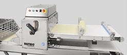 The guillotine cuts the dough sheet to the right length Single, double or tandem