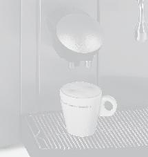 The milk dispensing head is integrated directly into the coffee machine s dispenser system, which means you can dispense coffee and milk simultaneously using a single or double