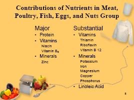 While both groups provide valuable protein, the protein in meats come from animal sources and is generally complete, and the protein in meat alternates (except cheese and eggs) comes from plant