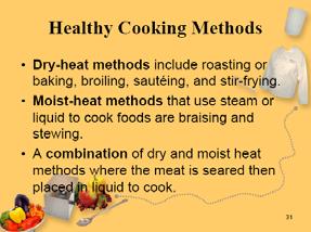 Module 3: Meats and Meat Alternates Visuals, Materials Needed Topic and Discussion Guide Tell: Eggs are another meat alternate that requires attention before cooking.