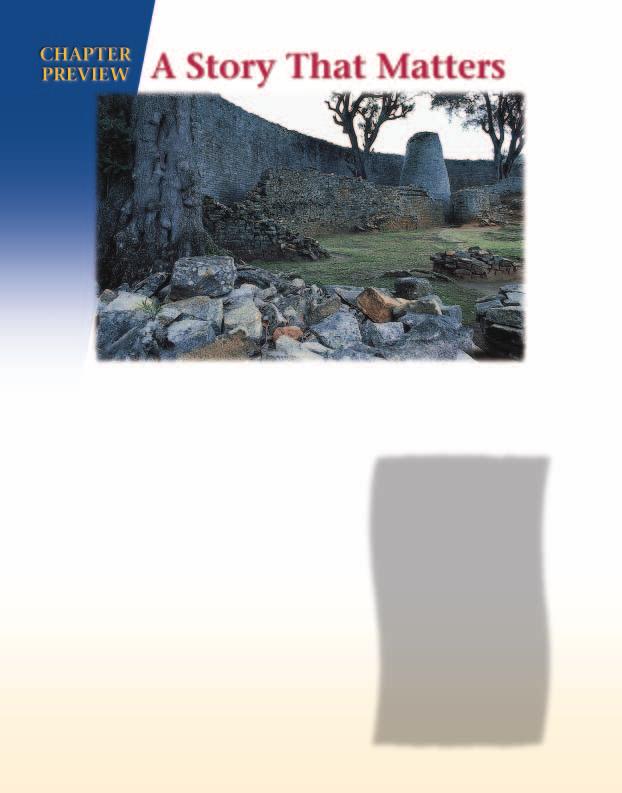 Great Zimbabwe, the ruins of the capital of Zimbabwe, was the wealthiest city in southern Africa.