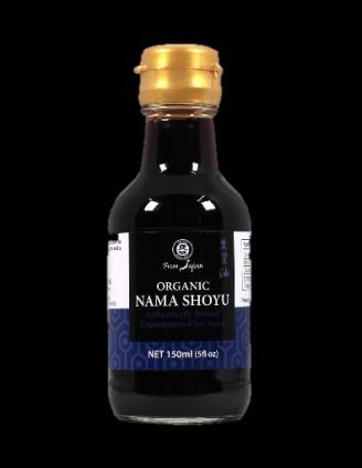 Water, Whole Soybean, Wheat, Sea Salt Shoyu Soy Sauce Made with organic whole soybeans and carefully selected wheat, naturally aged for 8 months.