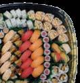 shrimp, salmon and tuna Nigiri. SAKURA 52 pieces $29.