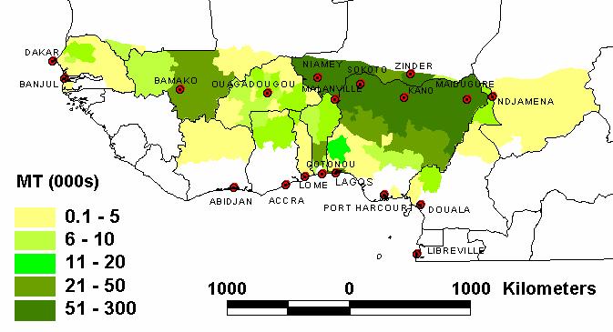 and Central Africa, when the incomes of poor people grow they often increase cowpea consumption. Source: Lanygintuo et al, 2003. Figure 1.