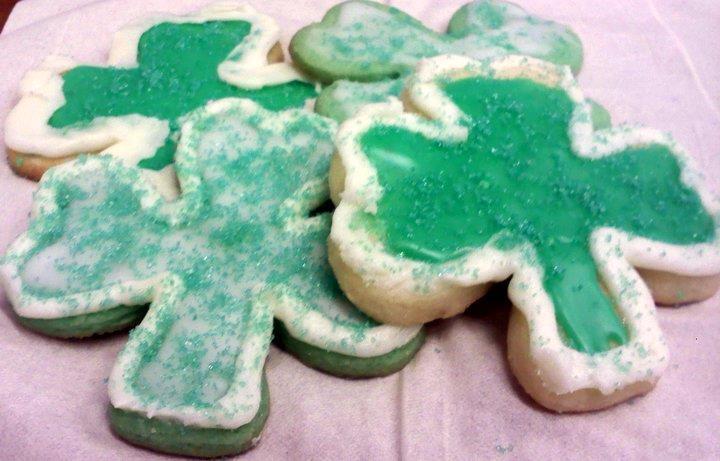 Shamrock Sugar Cookies Decorate cutout