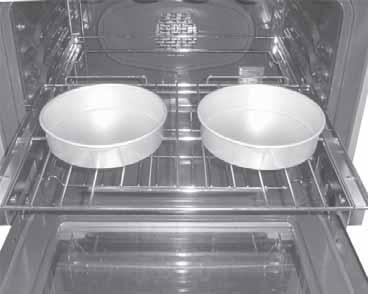 4 Air circulation in the oven 3 2 1 For best air circulation and baking results allow a space of 2-4" (5-10 cm) around the cookware for proper air circulation and be sure pans and cookware do not