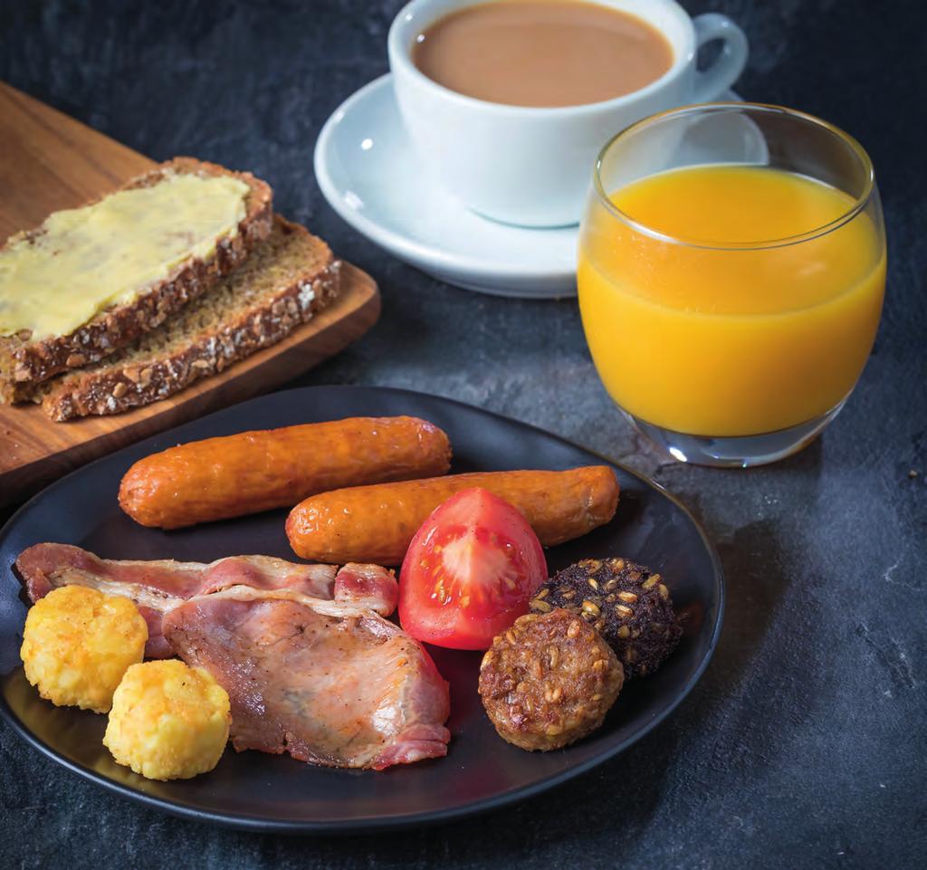 Available until 11 am Irish Breakfast Sausages,