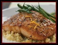 5/29/13 TeriyakiSalmon Teriyaki Salmon Easy Gourmet 6 Ingredients or Less *Points+ Value: 6 Calories: 272 Fat: 10.1 Carbs: 8.6 Fiber:.1 Protein: 28.