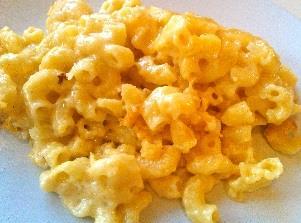 Macaroni And Cheese (Whole Grain) Contains: Milk, Soy, Wheat cal g g g g mg g Serving Size = Elbow Macaroni (Whole Grain Durum Wheat Flour, Semolina Durum Wheat Flour, Oat Fiber), Cheddar Cheese