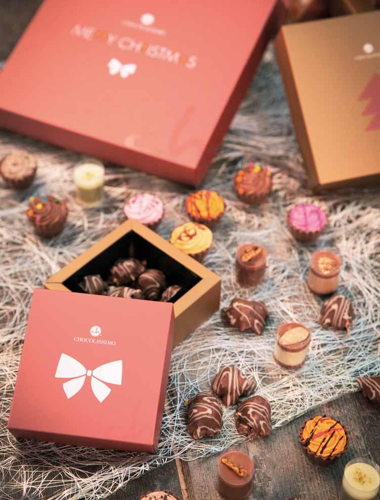 Choc&Roll chocolates in unique Christmas flavours, packed in an elegant box