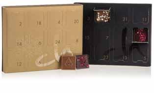 Amazing Advent calendar with flaps that hide 24 mini chocolate bars