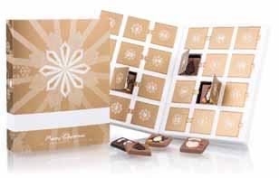 mm 300x182x34 mm 180 g 228 g 13,55 EUR 10,19 EUR Advent   Advent calendar contains 24 chocolate