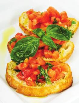 Brushetta Perfect Pan Pizza makes 1 serving pizza dough (8cm wide) 3 tablespoons of tomato sauce 2/3 cup of mozzarella 1 tomato, sliced ½ spanish onion, sliced 2 teaspoons of fresh basil, snipped ½