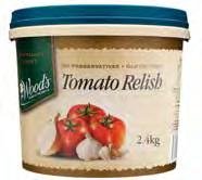 Relishes Tomato Relish A delicious chunky relish full of chopped plump Australian tomatoes.
