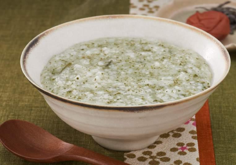 SOUPS Japan Chagayu (Rice Porridge with Tea) Serves 5 6 Grinder cup If the rice is broken down and cooked, thin rice porridge can be prepared which is easily digestible and good for the stomach.