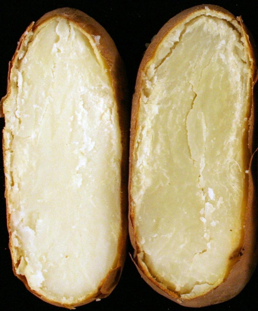 Potato Appearance & Texture Internal Color Preference 1 A B % of Panelists 8 6 4 2 a A b B 5 Texture Preference 4 % of