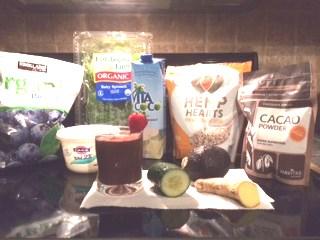 Healthy Organic Smoothie Submitted by Lisa Hoskins The ingredients are as follows and you may do any combination based
