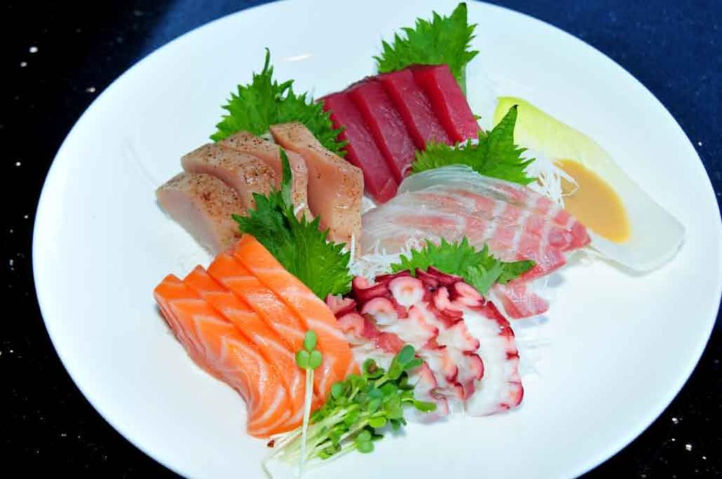 Sashimi Combo Lunch Menu Lunch Serving Time: 7 Days / Week Until 2:30PM Sushi & Sashimi Combo All Combo Served With Miso Soup & Salad Sushi Combo A...$12.