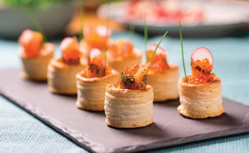 CANAPÉ PACKAGES 1/2 HOUR PACKAGE Selection of 3 canapés $12pp 1 HOUR PACKAGE Selection of 5 canapés $20pp 2 HOUR PACKAGE Selection of 6 canapés $24pp 3 HOUR PACKAGE Selection of 6 canapés & 2